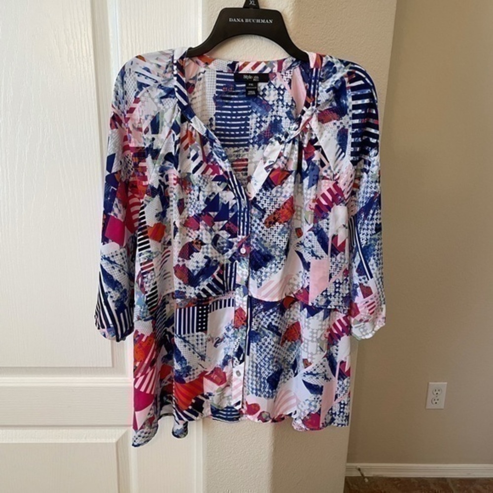 Style & Co. abstract print blouse